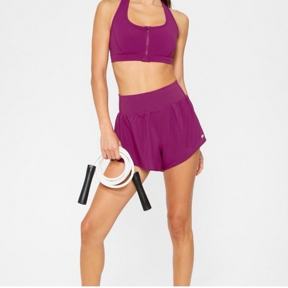 Fabletics Pants - 🆕 Fabletics Sun Chaser Shorts 3” Berry With Built In Biker Shorts XL